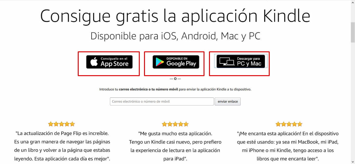 Como descargar aplicacion Kindle para diferentes dispositivos 2