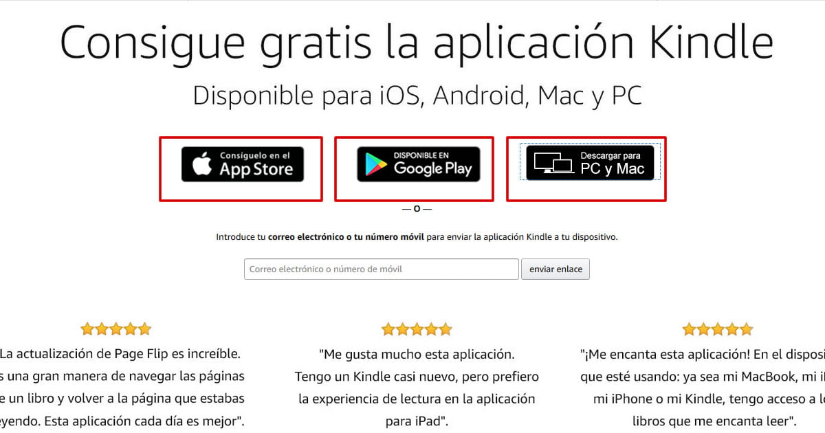 Consigue gratis la aplicación Kindle