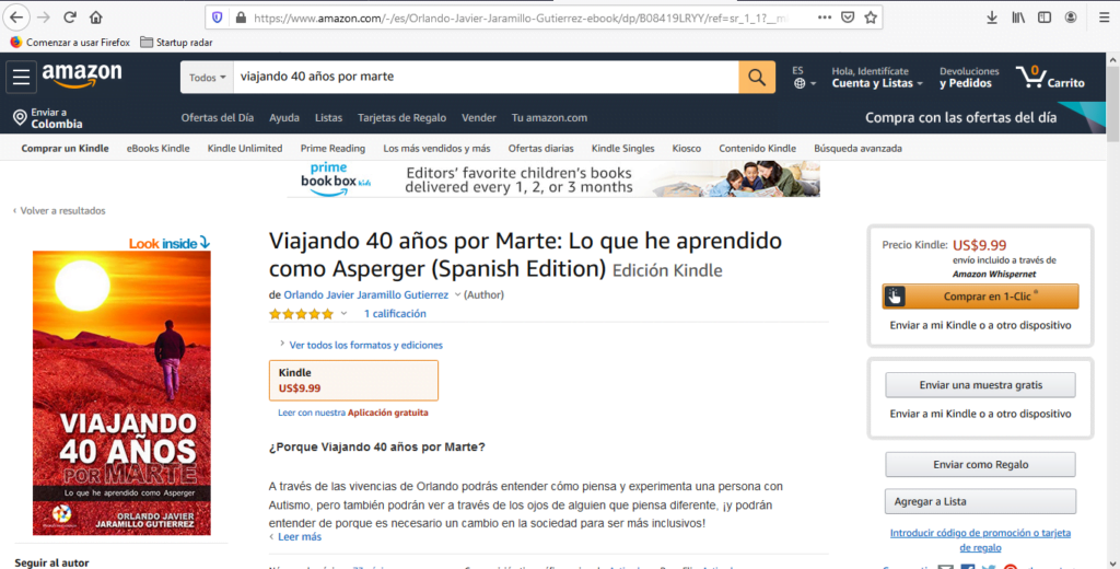 ¿Cómo comprar el libro Viajando 40 años por Marte: Lo que he aprendido como Asperger? 6 tutorial 5a