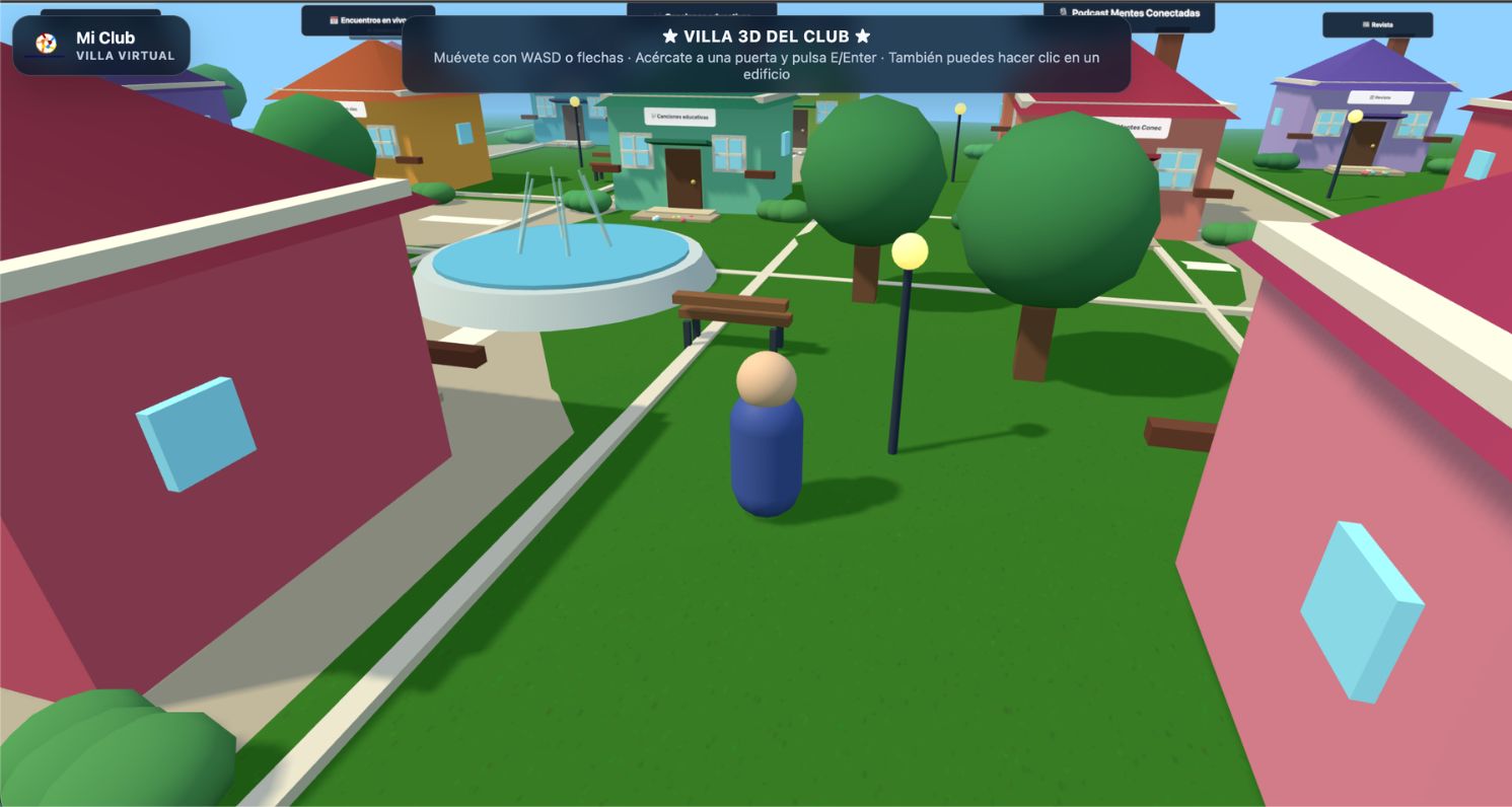 Mi Club – Club Social y Educativo Virtual Asperger para Asperger - 2026 6 Vista 3D de La Villa del Club